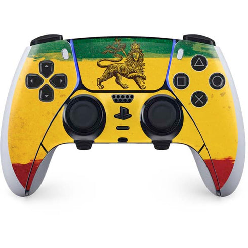 The Lion of Judah Rasta Flag PlayStation PS5 Skins